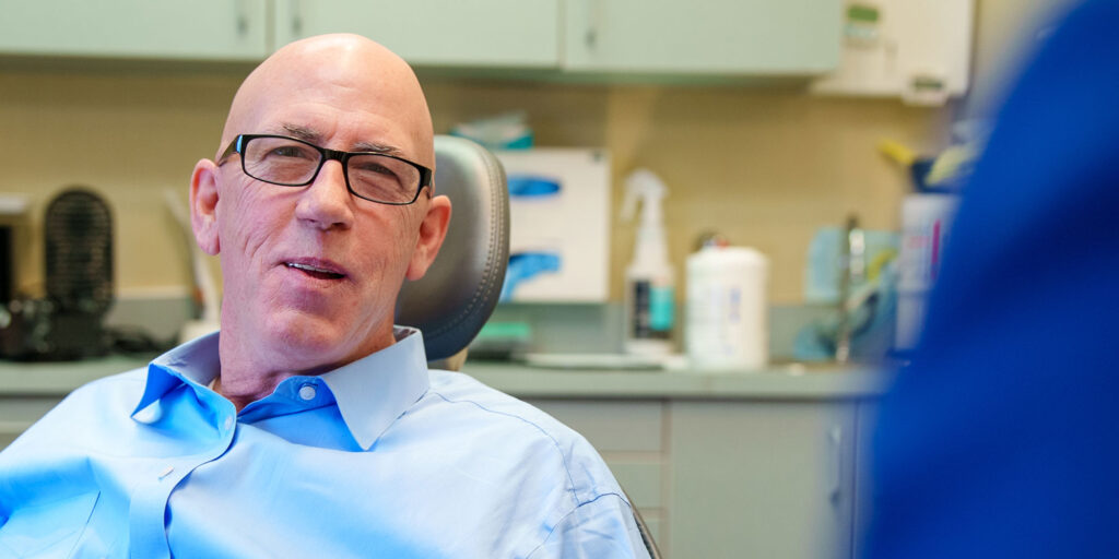 Patient Smiling at doctor
