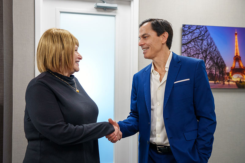 Patient shaking Doctors hand