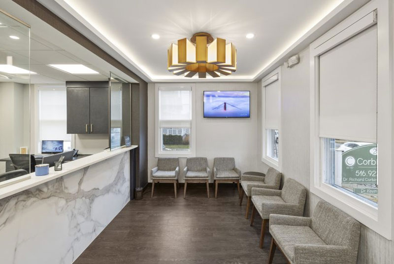 lobby with light fixture oyster bay