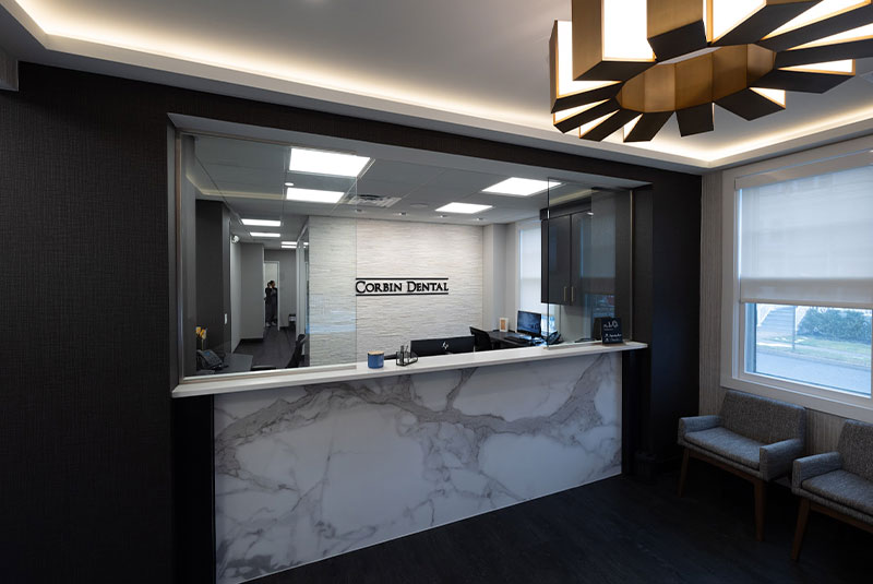 light fixture lobby desk Oyster Bay