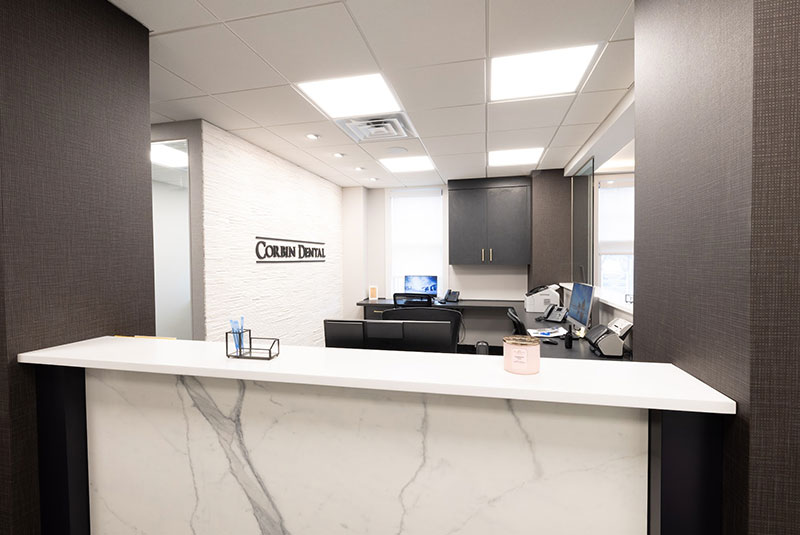 granite front desk Oyster Bay